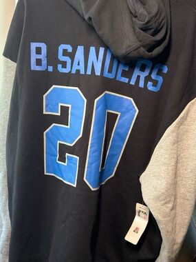 Mitchell & Ness Black and Royal Blue B. Sanders 20 Hoodie